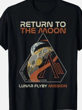 Return To The Moon Lunar Flyby Mission T-shirt Space Exploration Graphic Tee
